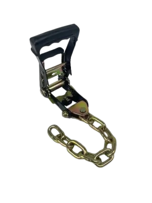 2" Black, Heavy Duty Ratchet w/ Chain Tail