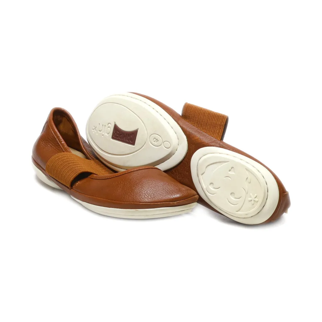 Camper Girl Ballerinas Leather Brown Colour For Women