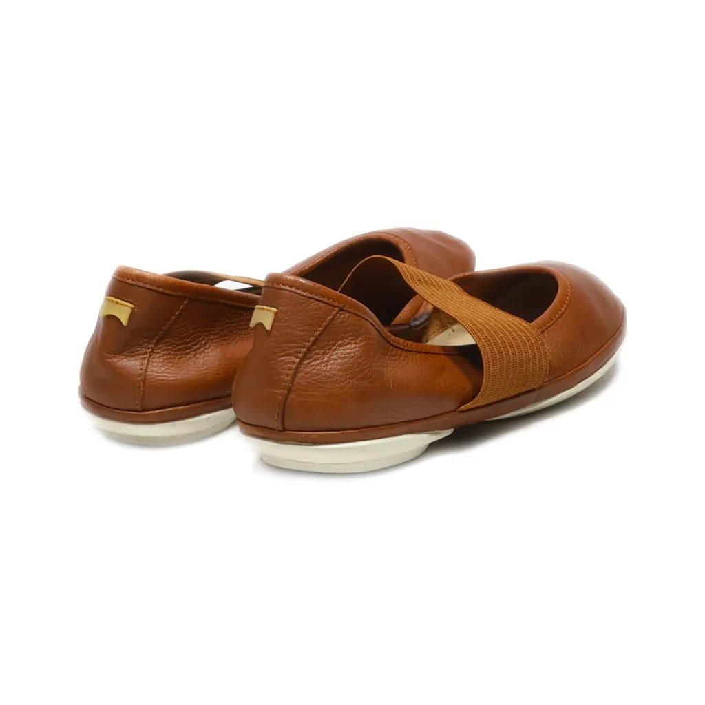 Camper Girl Ballerinas Leather Brown Colour For Women
