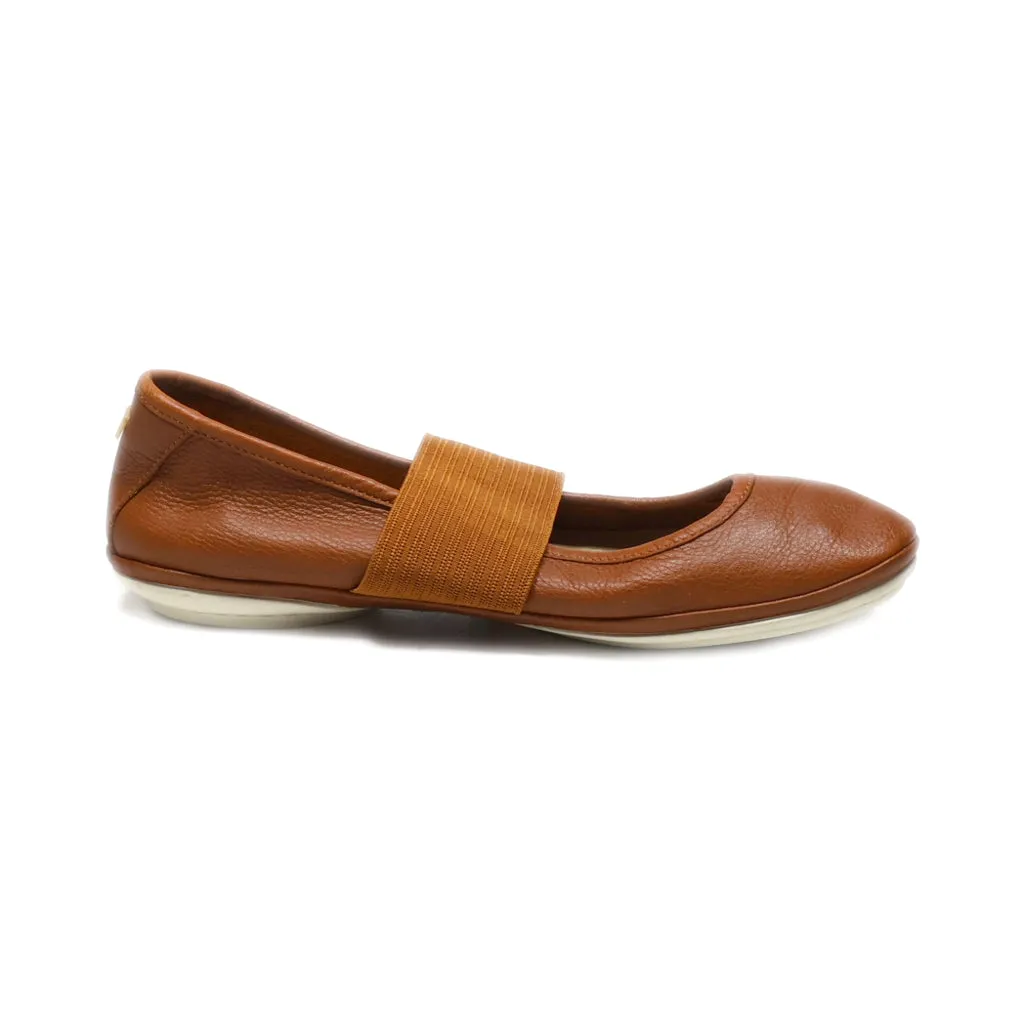 Camper Girl Ballerinas Leather Brown Colour For Women