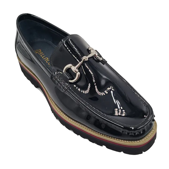 Carrucci Black Loafer Patent Leather Men's Slip-on Casual Shoes