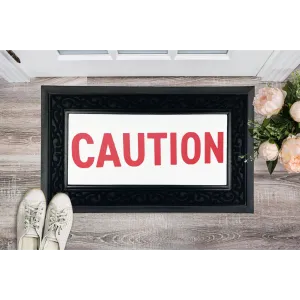 Caution Sublimation Heavy Duty Door Mat