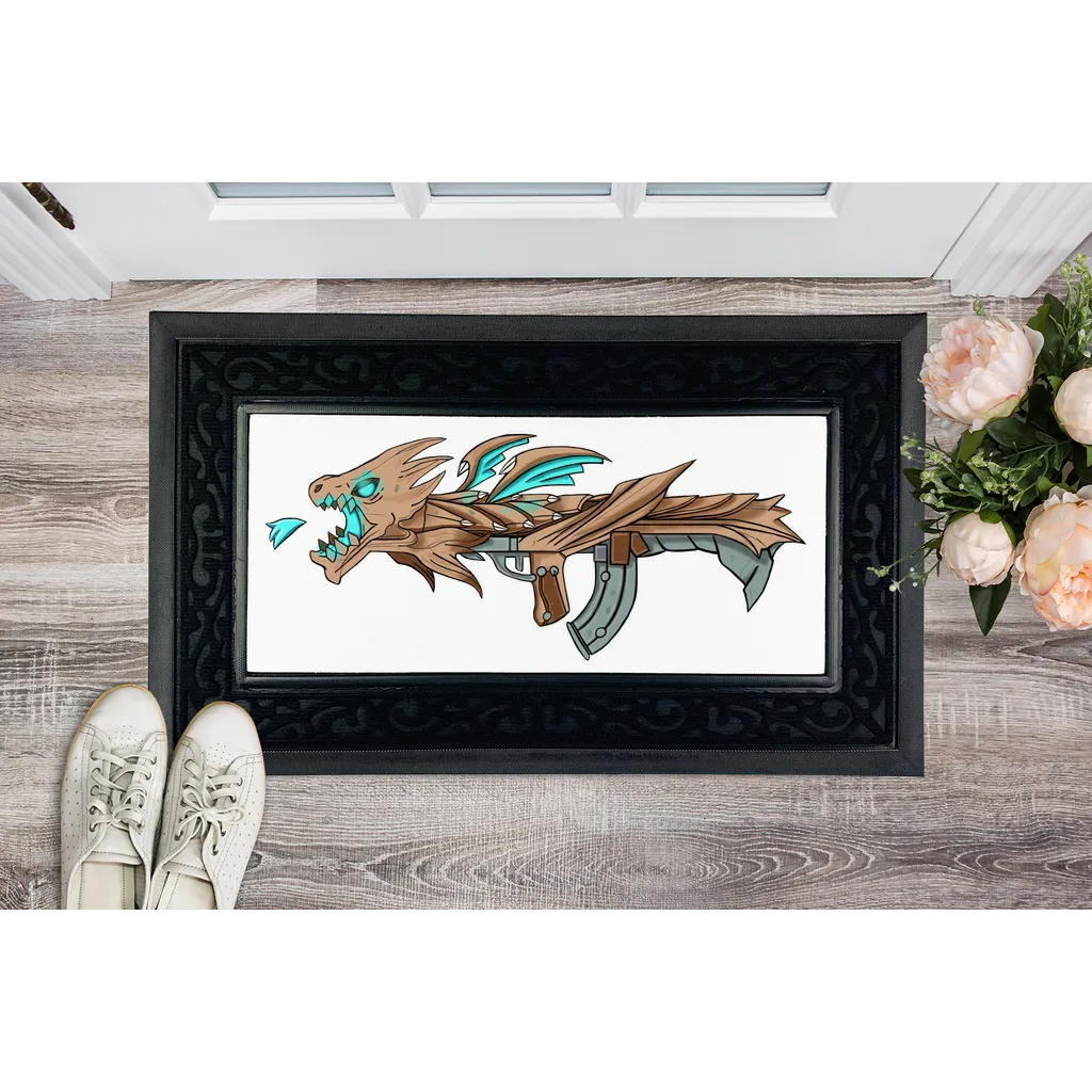 Dragon Gun Sublimation Heavy Duty Door Mat