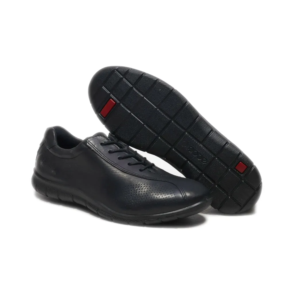 Ecco Babett Tie Walking Low-Top Sneakers Leather Black Colour For Women