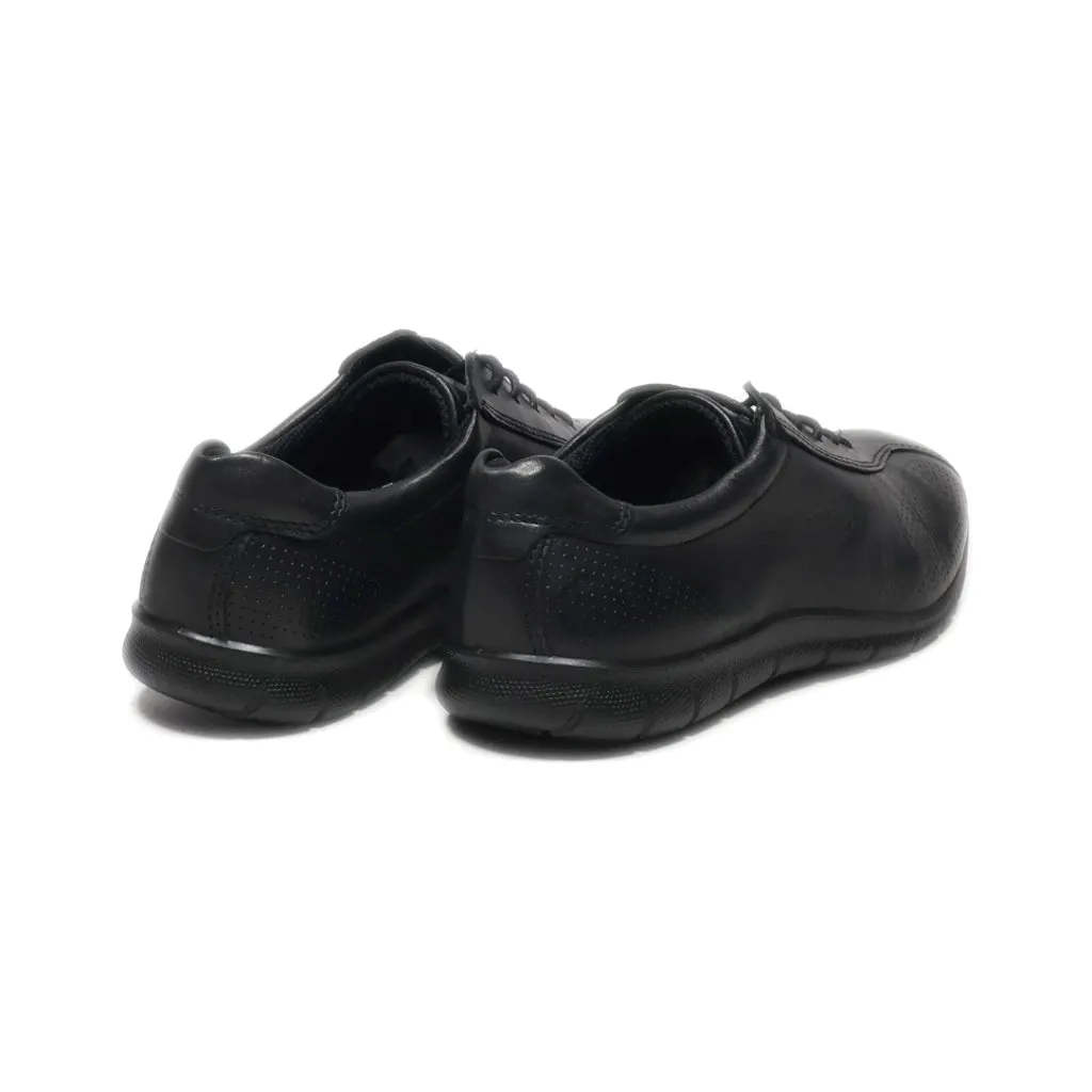 Ecco Babett Tie Walking Low-Top Sneakers Leather Black Colour For Women