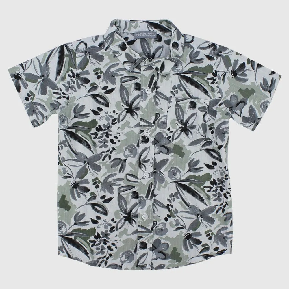 Floral Short-Sleeved Shirt