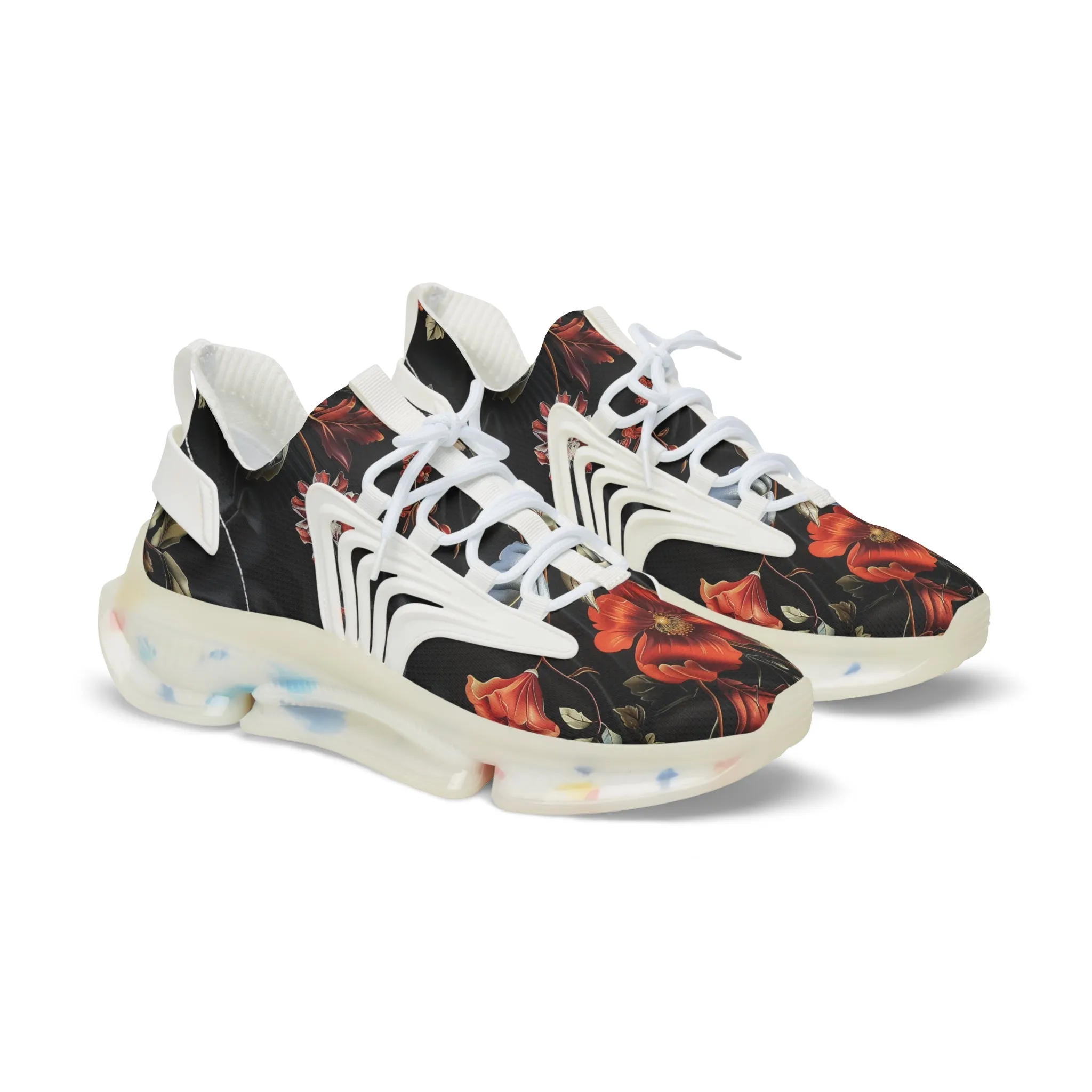 Flower Design  -  Men's Mesh Sneakers - China Only