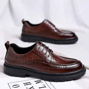Hnzxzm Men Casual Shoes lace up Male Dress Shoes Fashional Men Business Breathable Round Toe Men Casual Shoes outdoor Leather Shoes men