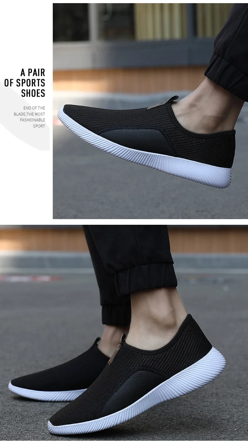 Hnzxzm Men's Casual Shoes Mesh Lightweight Breathable Sports Running Shoes Fashion Comfortable Walking Shoes for Man Flats Sneakers