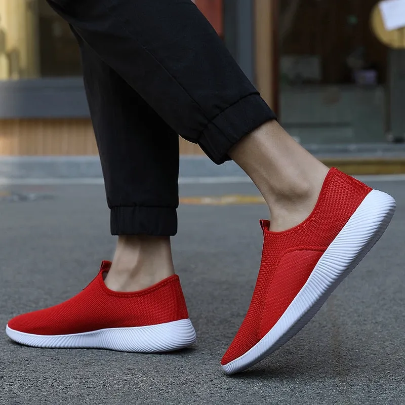 Hnzxzm Men's Casual Shoes Mesh Lightweight Breathable Sports Running Shoes Fashion Comfortable Walking Shoes for Man Flats Sneakers