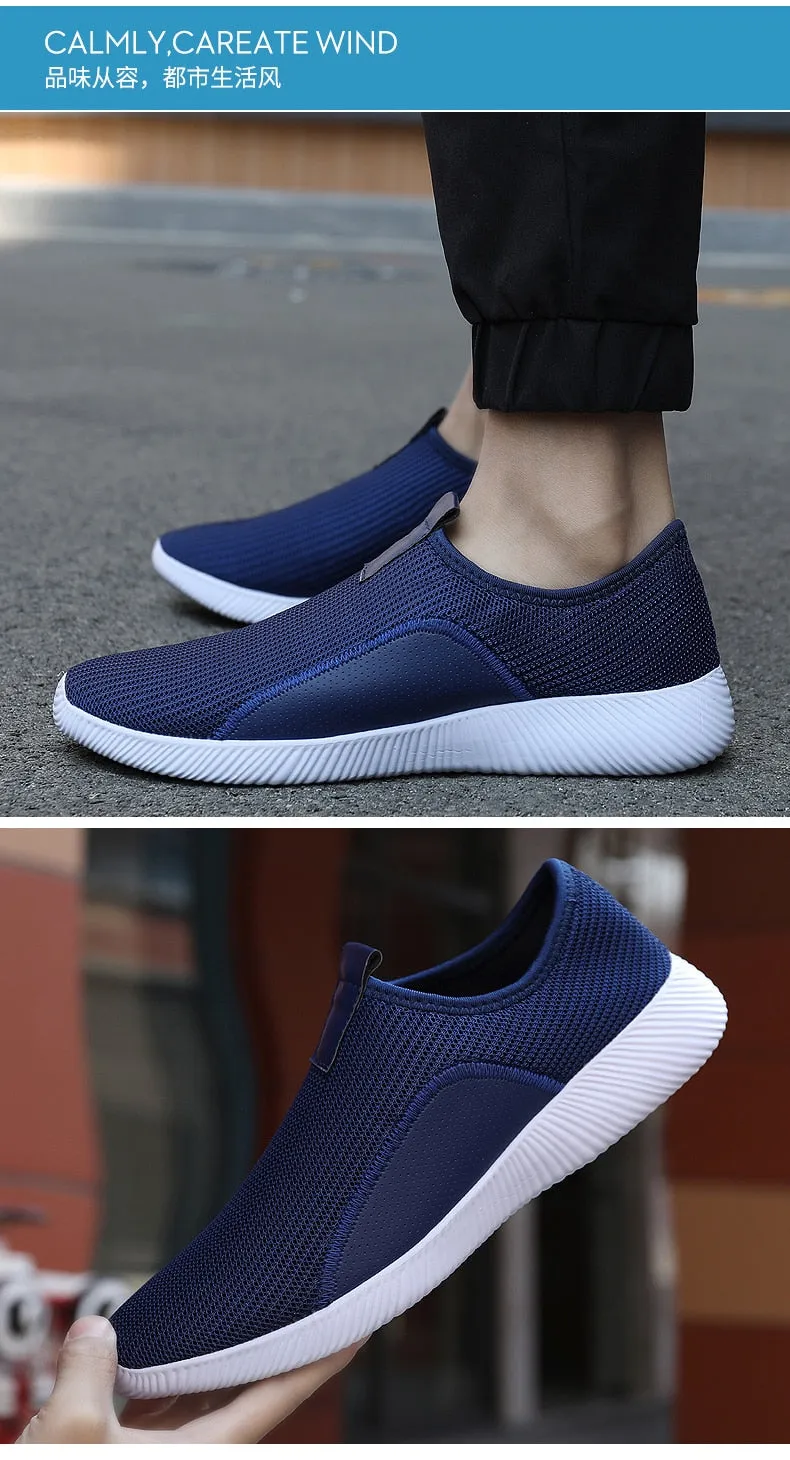 Hnzxzm Men's Casual Shoes Mesh Lightweight Breathable Sports Running Shoes Fashion Comfortable Walking Shoes for Man Flats Sneakers