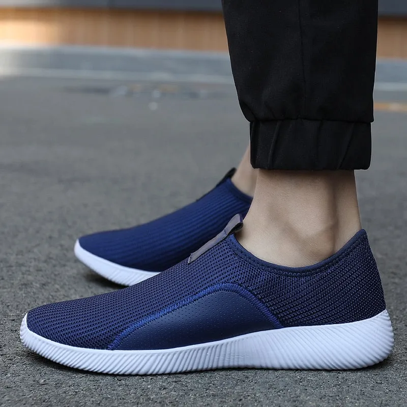 Hnzxzm Men's Casual Shoes Mesh Lightweight Breathable Sports Running Shoes Fashion Comfortable Walking Shoes for Man Flats Sneakers