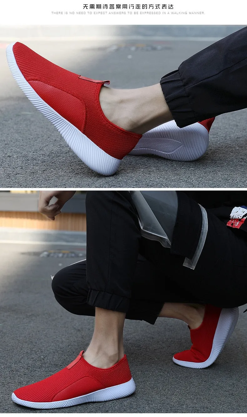 Hnzxzm Men's Casual Shoes Mesh Lightweight Breathable Sports Running Shoes Fashion Comfortable Walking Shoes for Man Flats Sneakers