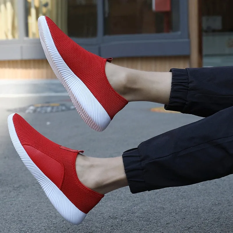Hnzxzm Men's Casual Shoes Mesh Lightweight Breathable Sports Running Shoes Fashion Comfortable Walking Shoes for Man Flats Sneakers