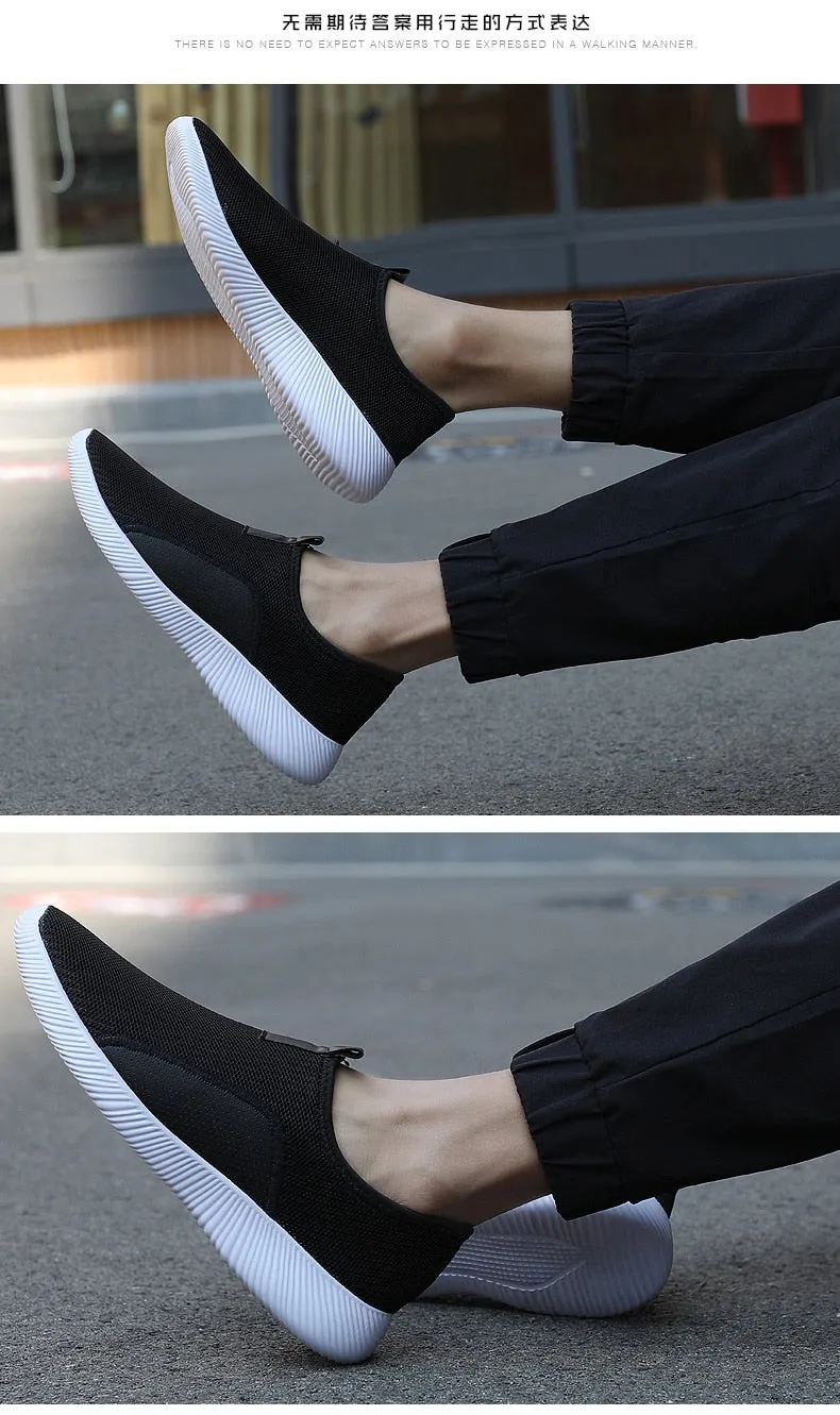 Hnzxzm Men's Casual Shoes Mesh Lightweight Breathable Sports Running Shoes Fashion Comfortable Walking Shoes for Man Flats Sneakers