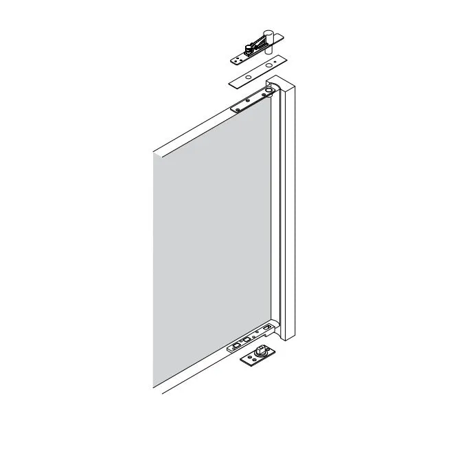 Lockwood 985-400SSS Aluminium/Timber Heavy Duty Door Hinge Pivot Kit
