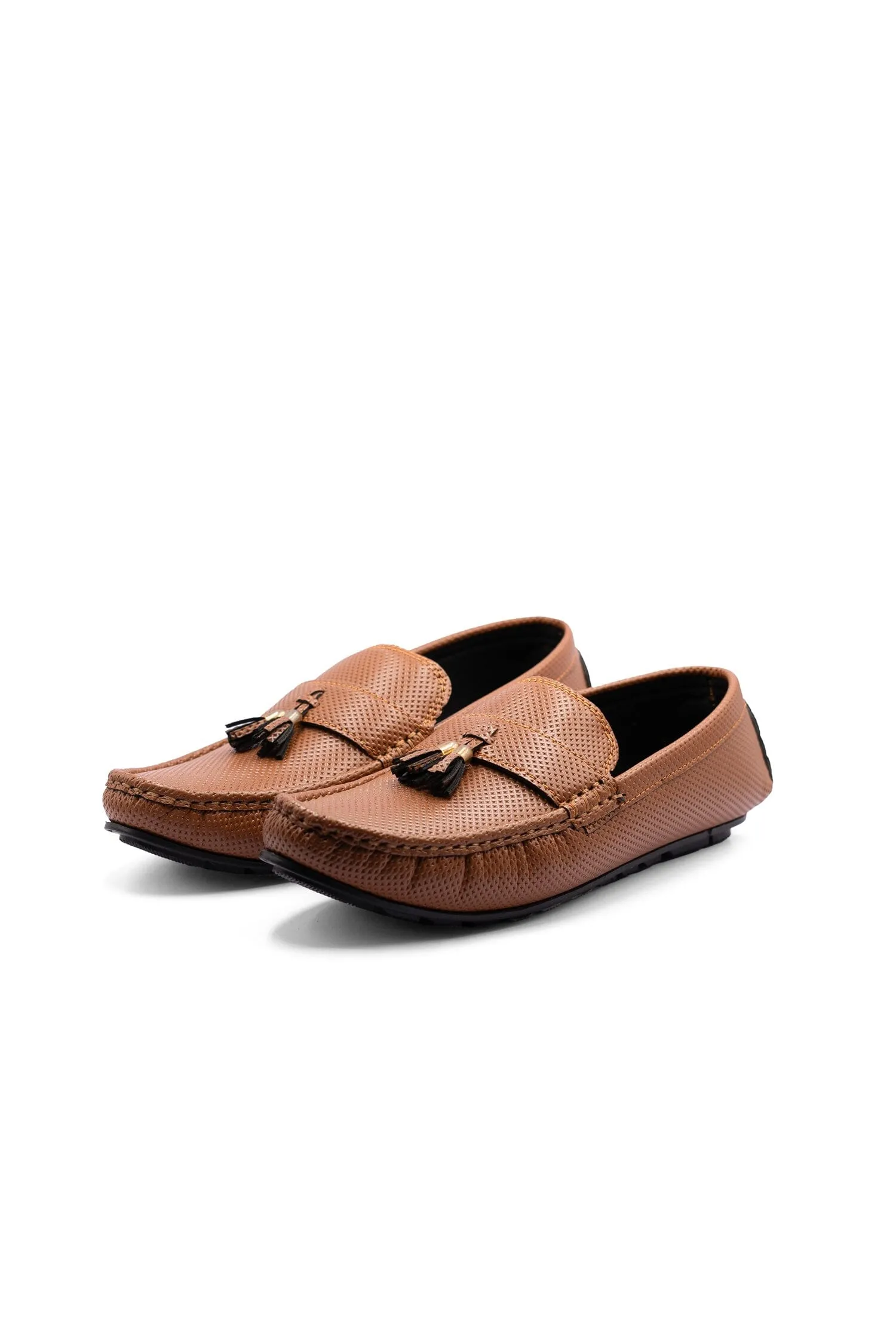 Men's Perforated Tassel Design Loafers