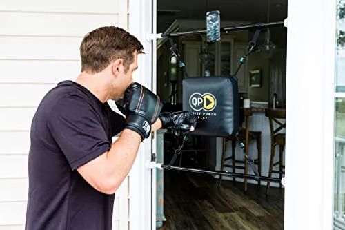 Quiet Punch Doorway Punching Bag, 28"-36" Size, Portable Boxing, Apartment Friendly Workouts (No Punch Tracker)