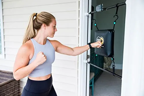 Quiet Punch Doorway Punching Bag, 28"-36" Size, Portable Boxing, Apartment Friendly Workouts (No Punch Tracker)