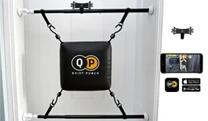 Quiet Punch Doorway Punching Bag, 28"-36" Size, Portable Boxing, Apartment Friendly Workouts (No Punch Tracker)