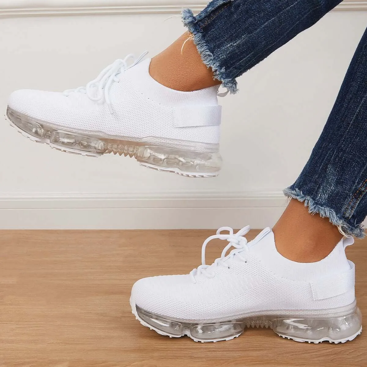Sohiwoo  Women Slip on Sneakers Breathable Sneakers Air Cushion Athletic Shoes