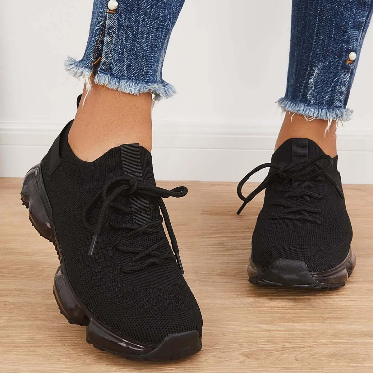 Sohiwoo  Women Slip on Sneakers Breathable Sneakers Air Cushion Athletic Shoes