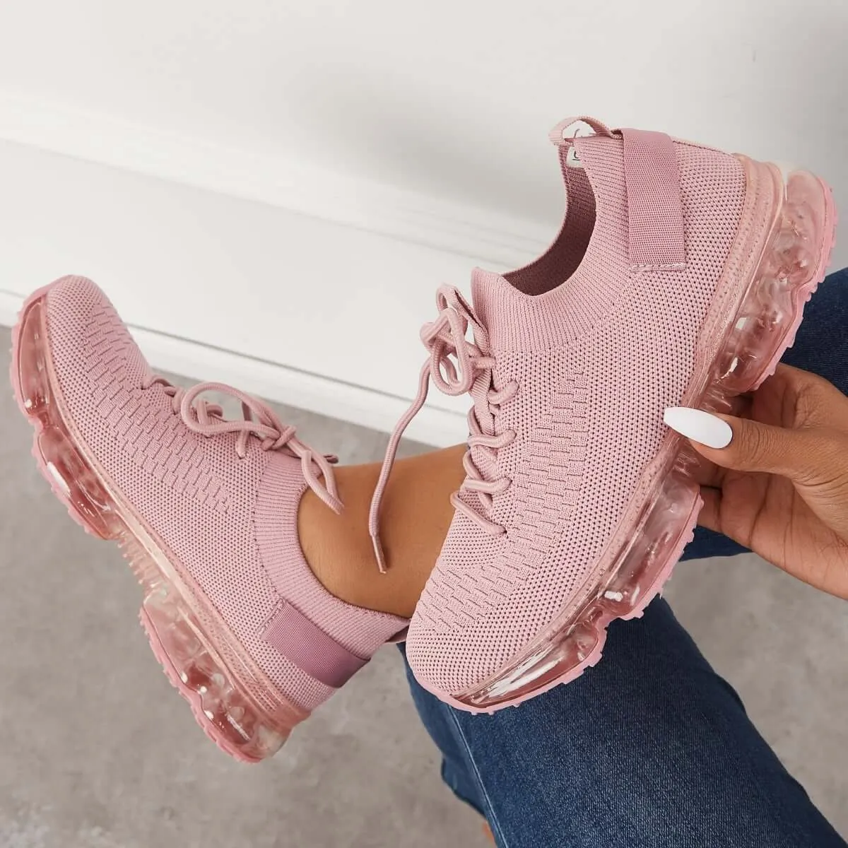 Sohiwoo  Women Slip on Sneakers Breathable Sneakers Air Cushion Athletic Shoes