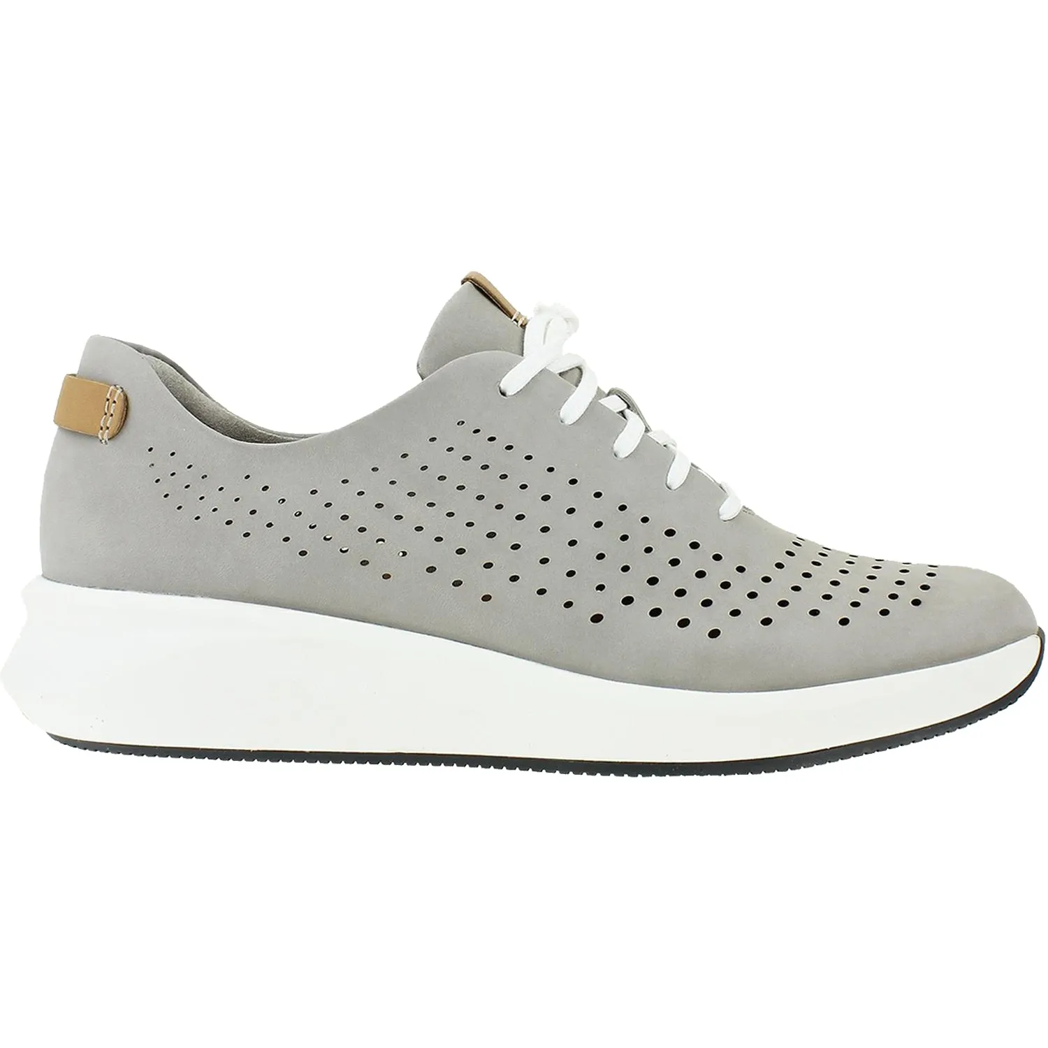 Women's Clarks Un Rio Tie Stone Nubuck