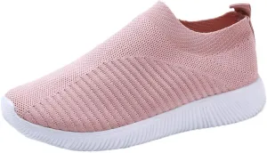 Womens Slip on Walking Shoes Comfort Lightweight Casual Workout Tennis Running Ladies Mesh Shoes Gym Sport Sneakers